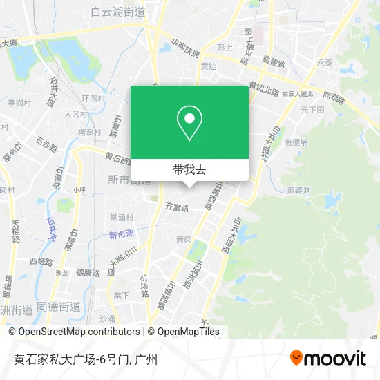 黄石家私大广场-6号门地图