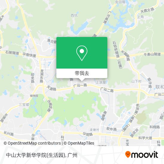 中山大学新华学院(生活园)地图