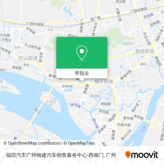 福田汽车广州物建汽车销售服务中心-西南门地图