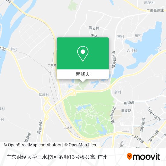 广东财经大学三水校区-教师13号楼公寓地图