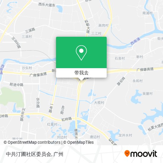 中共汀圃社区委员会地图