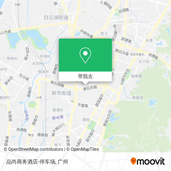 品尚商务酒店-停车场地图