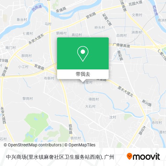 中兴商场(里水镇麻奢社区卫生服务站西南)地图