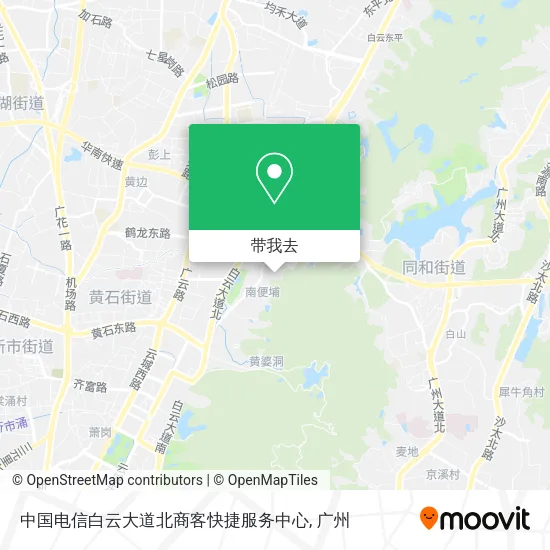 中国电信白云大道北商客快捷服务中心地图