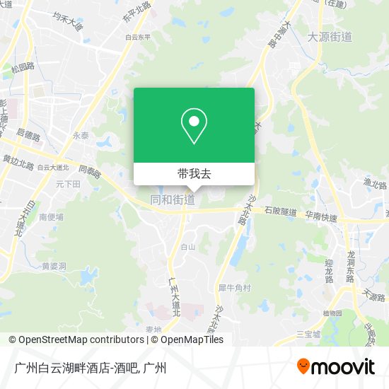 广州白云湖畔酒店-酒吧地图