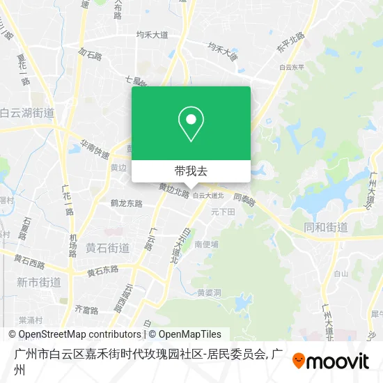 广州市白云区嘉禾街时代玫瑰园社区-居民委员会地图