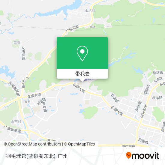 羽毛球馆(蓝泉阁东北)地图