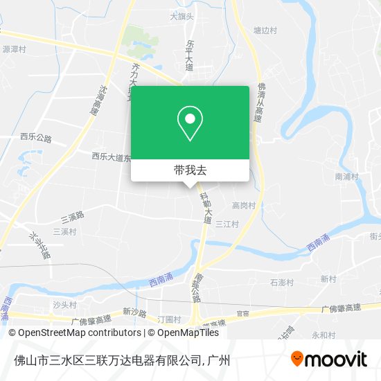 佛山市三水区三联万达电器有限公司地图