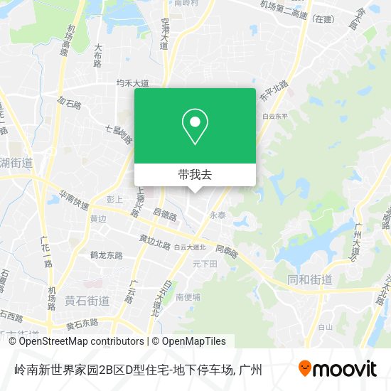 岭南新世界家园2B区D型住宅-地下停车场地图