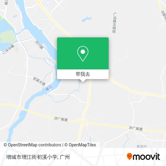 增城市增江街初溪小学地图