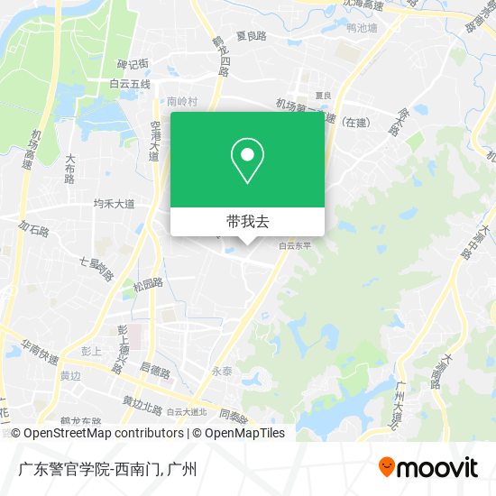 广东警官学院-西南门地图