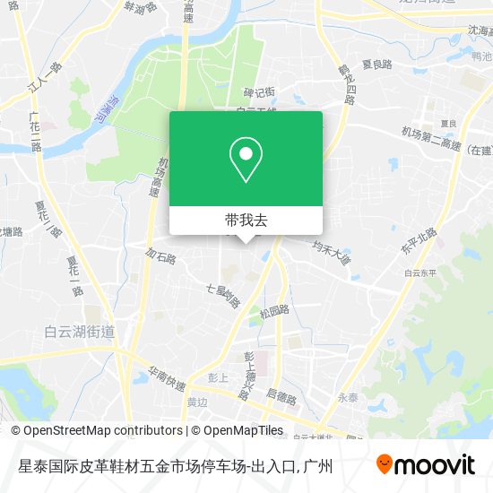 星泰国际皮革鞋材五金市场停车场-出入口地图