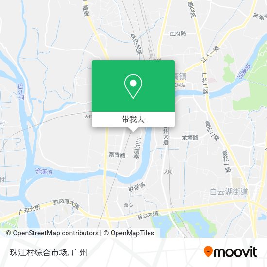 珠江村综合市场地图