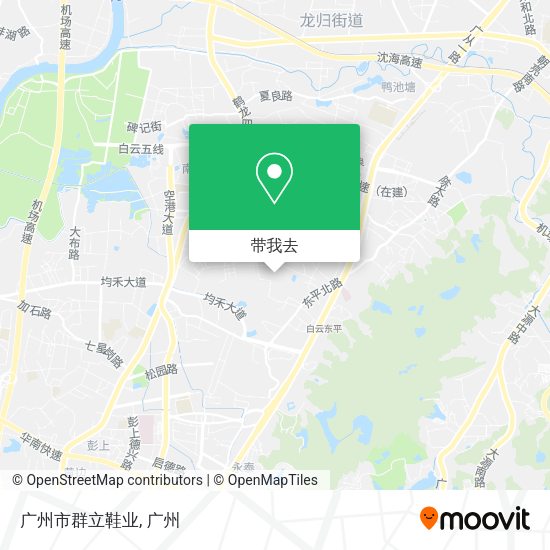 广州市群立鞋业地图
