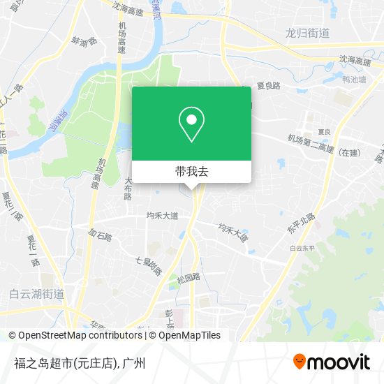 福之岛超市(元庄店)地图