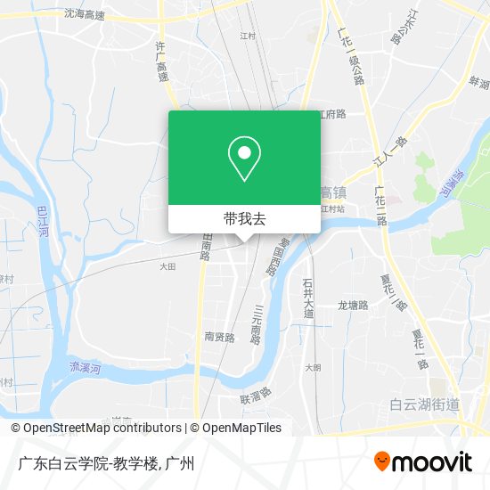 广东白云学院-教学楼地图