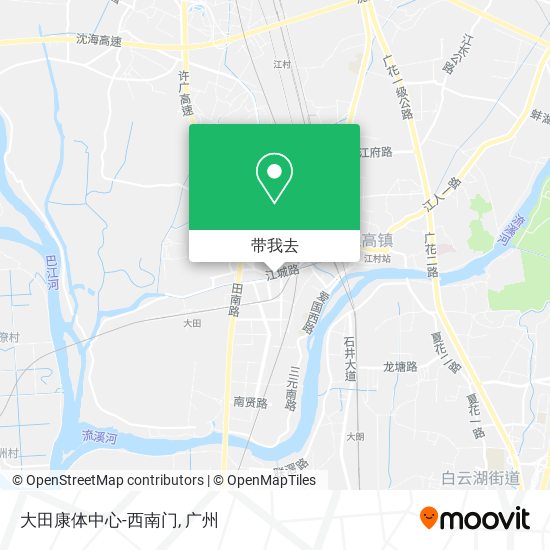 大田康体中心-西南门地图