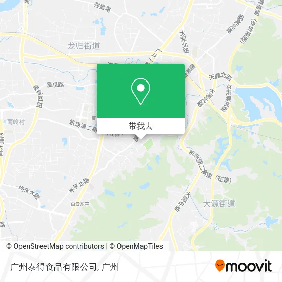 广州泰得食品有限公司地图
