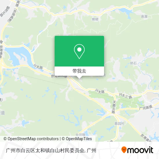 广州市白云区太和镇白山村民委员会地图
