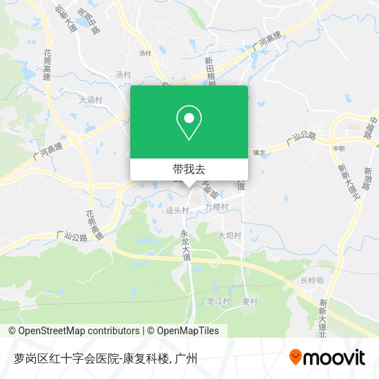 萝岗区红十字会医院-康复科楼地图