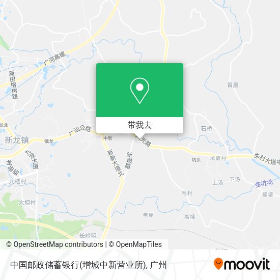 中国邮政储蓄银行(增城中新营业所)地图