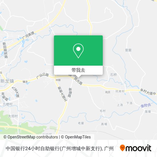 中国银行24小时自助银行(广州增城中新支行)地图