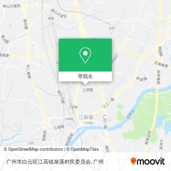 广州市白云区江高镇泉溪村民委员会地图