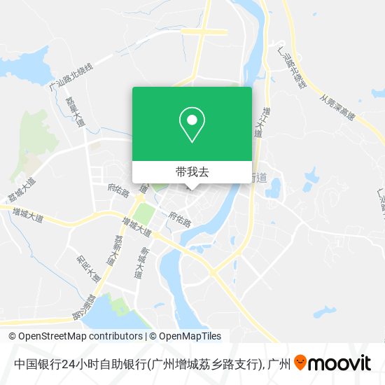 中国银行24小时自助银行(广州增城荔乡路支行)地图