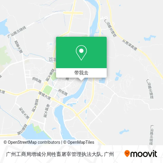 广州工商局增城分局牲畜屠宰管理执法大队地图