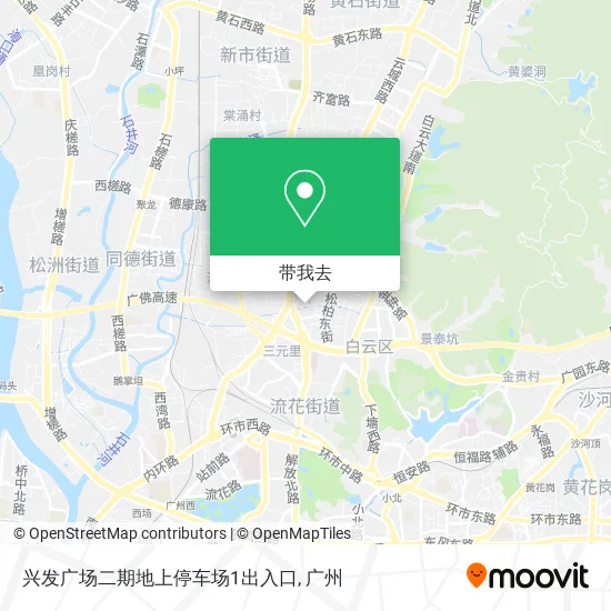 兴发广场二期地上停车场1出入口地图