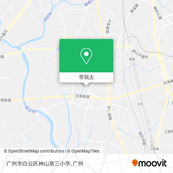 广州市白云区神山第三小学地图
