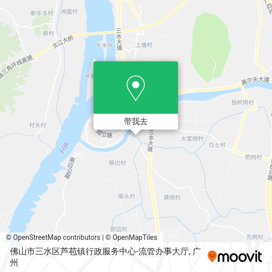 佛山市三水区芦苞镇行政服务中心-流管办事大厅地图