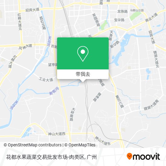 花都水果蔬菜交易批发市场-肉类区地图