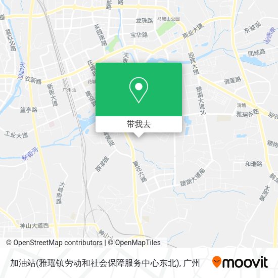 加油站(雅瑶镇劳动和社会保障服务中心东北)地图