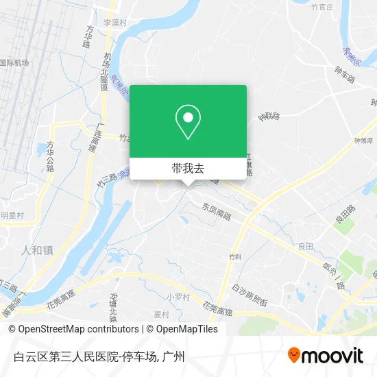 白云区第三人民医院-停车场地图