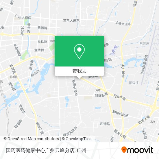 国药医药健康中心广州云峰分店地图