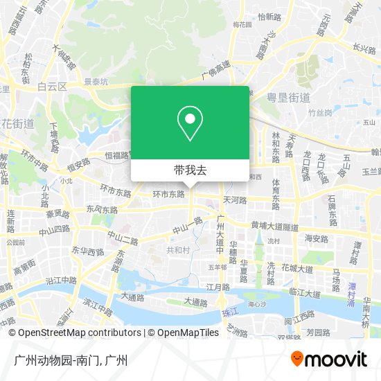 广州动物园-南门地图