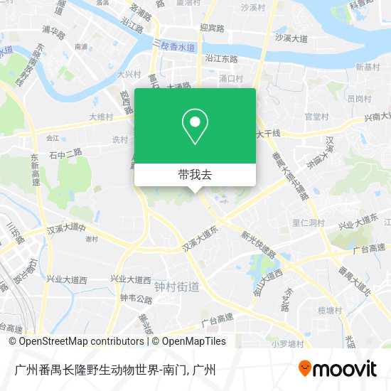 广州番禺长隆野生动物世界-南门地图