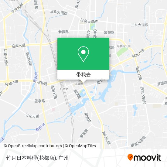 竹月日本料理(花都店)地图