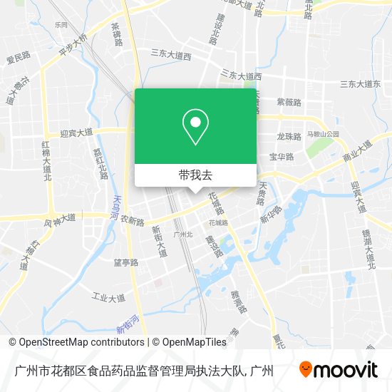 广州市花都区食品药品监督管理局执法大队地图
