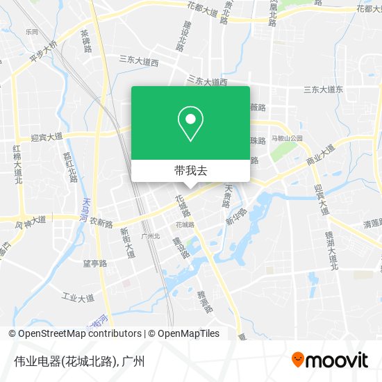 伟业电器(花城北路)地图