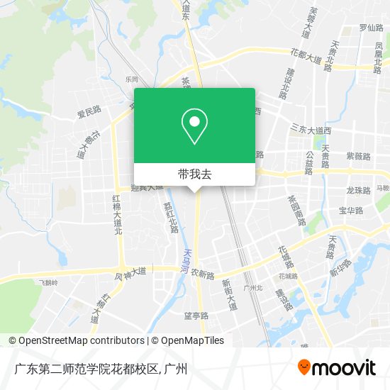 广东第二师范学院花都校区地图