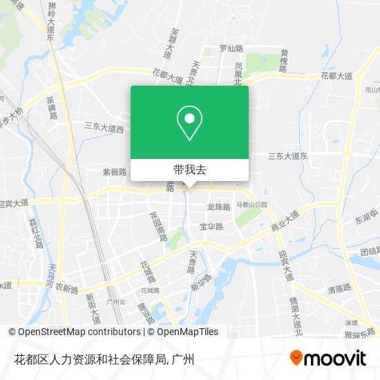 花都区人力资源和社会保障局地图