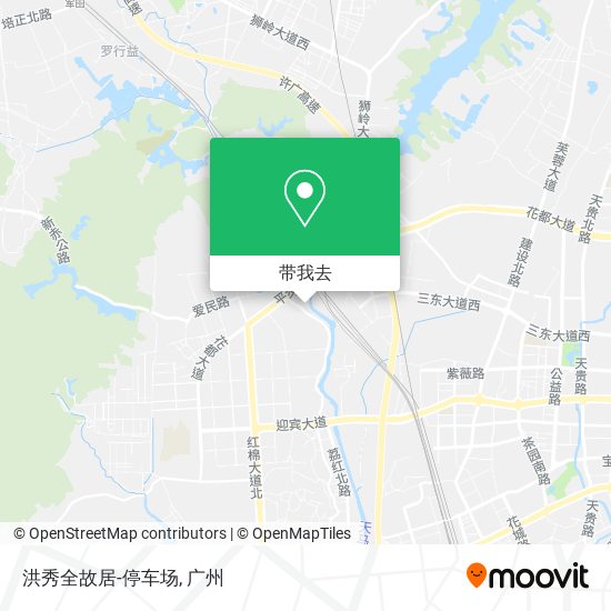 洪秀全故居-停车场地图