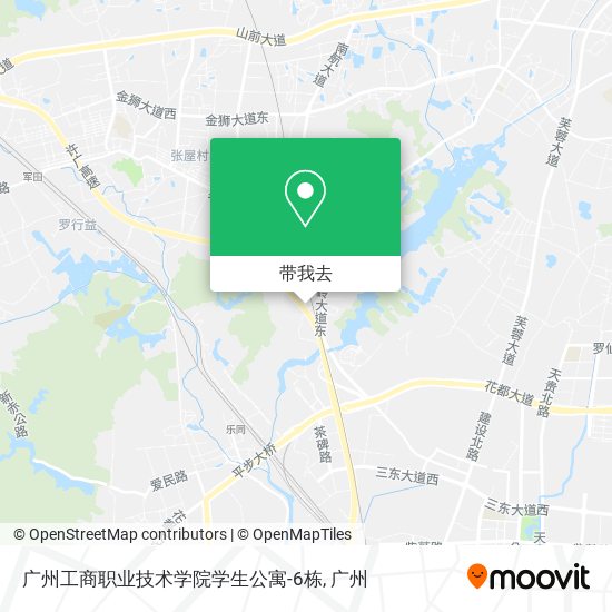 广州工商职业技术学院学生公寓-6栋地图
