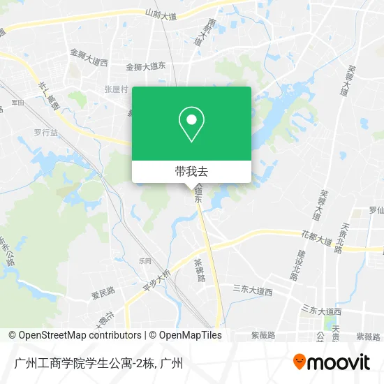 广州工商学院学生公寓-2栋地图