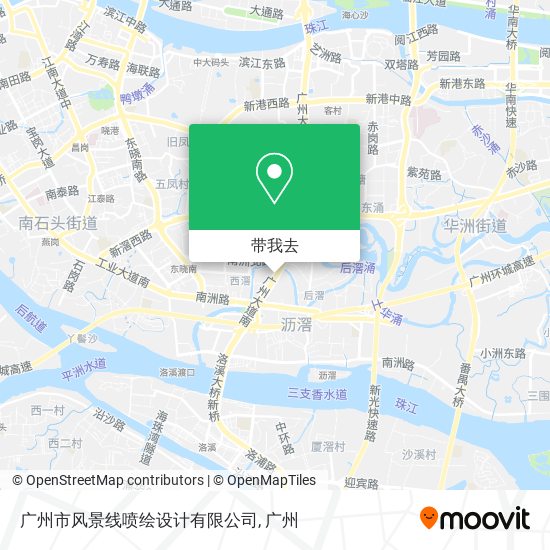 广州市风景线喷绘设计有限公司地图
