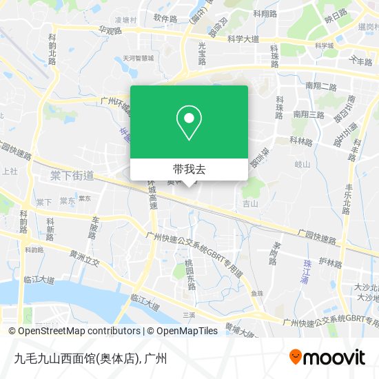 九毛九山西面馆(奥体店)地图