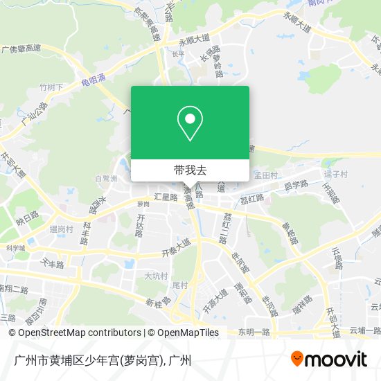 广州市黄埔区少年宫(萝岗宫)地图