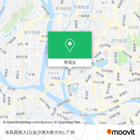 东风西路入口(金沙洲大桥方向)地图
